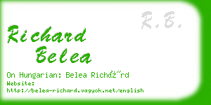 richard belea business card